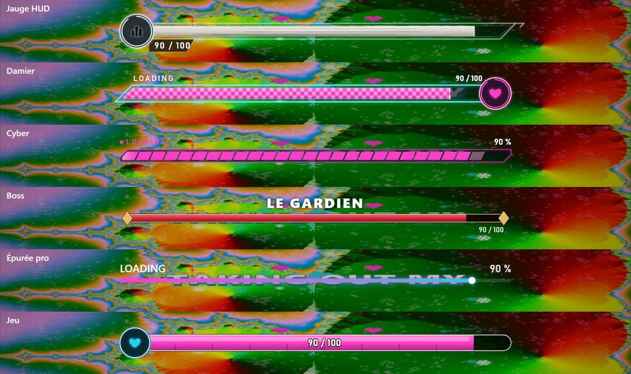 Video-game-style loading bars